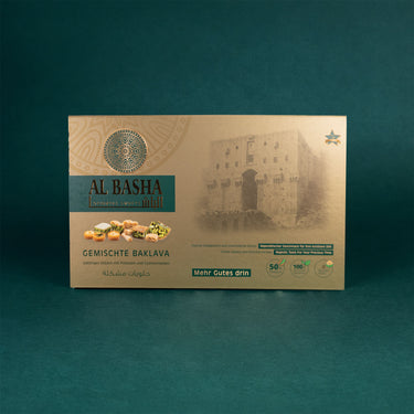 Verpackung der gemischten Baklava 950 Gramm, Vorderseite