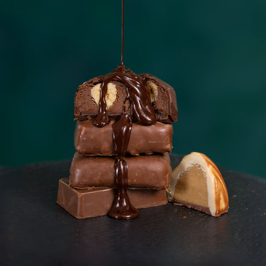 Schokoladenstücke von Al Basha mit strukturierter Oberfläche