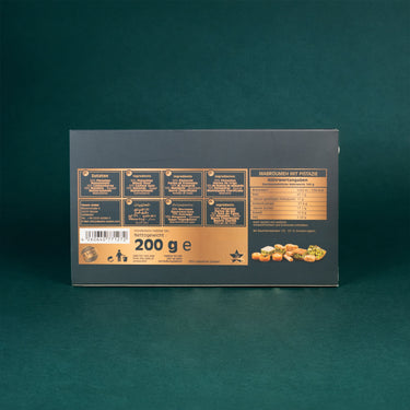 Verpackung des Mabroumeh Gebäcks, Rückseite